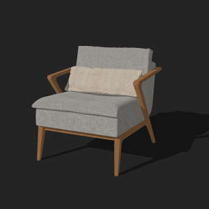 SketchUp模型丨单体模型[北欧家具]民宿度假休闲椅丨MX00248