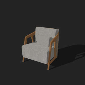 SketchUp模型丨单体模型[北欧家具]民宿度假休闲椅丨MX00249