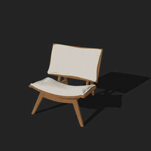 SketchUp模型丨单体模型[北欧家具]民宿度假休闲椅丨MX00256