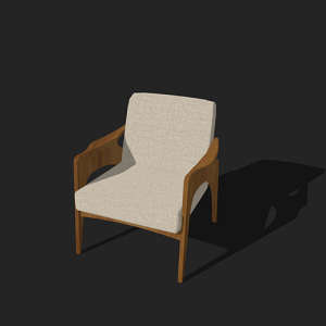 SketchUp模型丨单体模型[北欧家具]民宿度假休闲椅丨MX00275