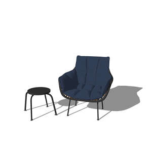 SketchUp模型丨单体模型[北欧家具]民宿度假休闲椅丨MX00281