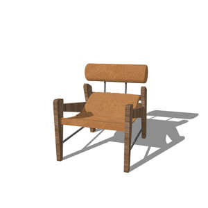 SketchUp模型丨单体模型[北欧家具]民宿度假休闲椅丨MX00287