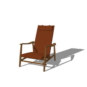 SketchUp模型丨单体模型[北欧家具]民宿度假休闲椅丨MX00288