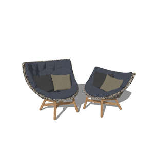 SketchUp模型丨单体模型[北欧家具]民宿度假休闲椅丨MX00293