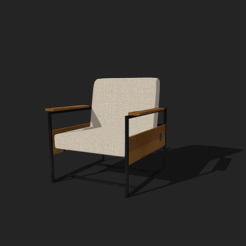 SketchUp模型丨单体模型[北欧家具]民宿度假休闲椅丨MX00297