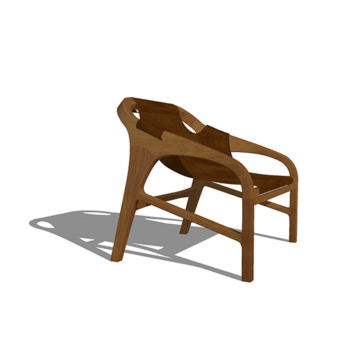 SketchUp模型丨单体模型[北欧家具]民宿度假休闲椅丨MX00300