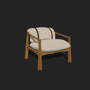 SketchUp模型丨单体模型[北欧家具]民宿度假休闲椅丨MX00305
