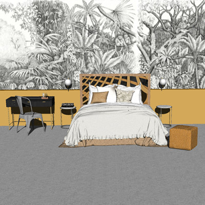 SketchUp模型丨场景模型[民宿软装随手搭]民宿度假卧室丨MX00320