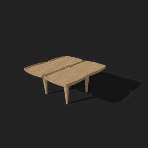 SketchUp模型丨单体模型[北欧家具]民宿茶几丨MX00345