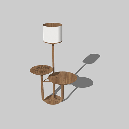 SketchUp模型丨单体模型[北欧家具]民宿茶几丨MX00354