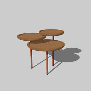 SketchUp模型丨单体模型[北欧家具]民宿茶几丨MX00355