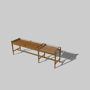 SketchUp模型丨单体模型[北欧家具]民宿茶几丨MX00378