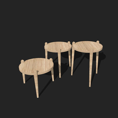 SketchUp模型丨单体模型[北欧家具]民宿茶几丨MX00384