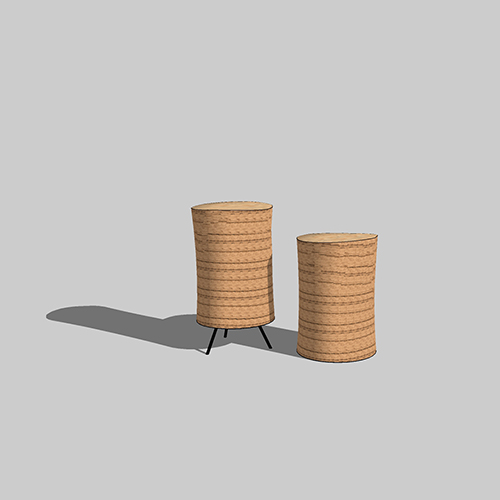 SketchUp模型丨单体模型[北欧家具]民宿茶几丨MX00395