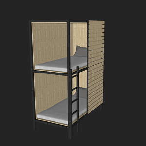 SketchUp模型丨单体模型[北欧家具]青旅高低床丨MX00422