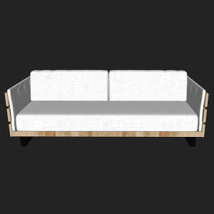 SketchUp模型丨单体模型[北欧家具]民宿风沙发丨MX00428