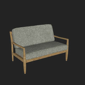 SketchUp模型丨单体模型[北欧家具]民宿风沙发丨MX00431