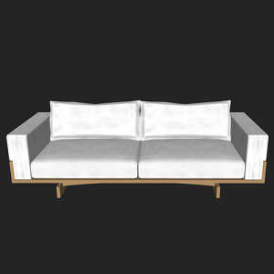 SketchUp模型丨单体模型[北欧家具]民宿风沙发丨MX00432