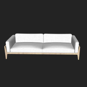 SketchUp模型丨单体模型[北欧家具]民宿风沙发丨MX00434