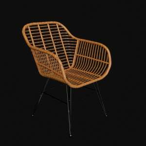 SketchUp模型丨模型库[单体模型]民宿风藤条椅 丨DT000308