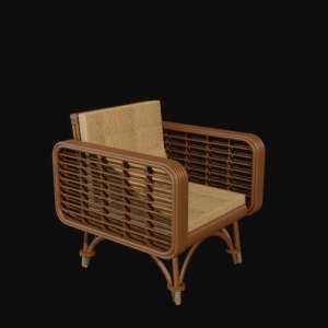 SketchUp模型丨模型库[单体模型]民宿风藤条椅 丨DT000312