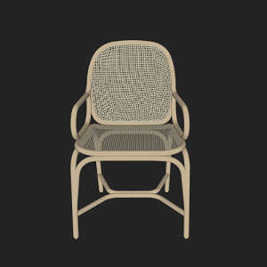 SketchUp模型丨单体模型[北欧家具]民宿风藤条椅丨MX00436