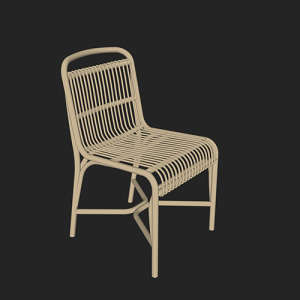 SketchUp模型丨单体模型[北欧家具]民宿风藤条椅丨MX00438