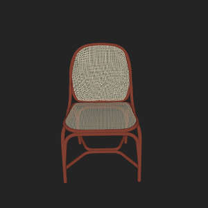 SketchUp模型丨单体模型[北欧家具]民宿风藤条椅丨MX00439