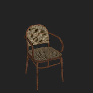 SketchUp模型丨单体模型[北欧家具]民宿风藤条椅丨MX00443