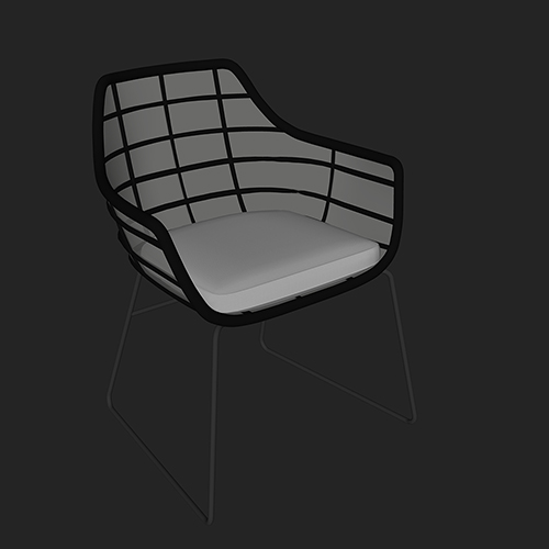 SketchUp模型丨单体模型[北欧家具]民宿风藤条椅丨MX00450