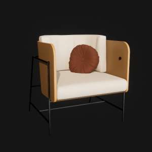 SketchUp模型丨模型库[单体模型]民宿休闲单椅 丨DT000338