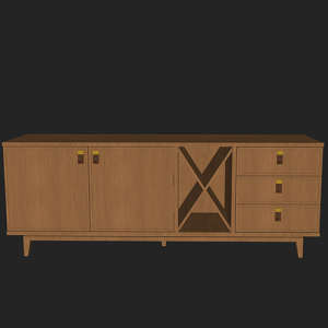 SketchUp模型丨单体模型[北欧家具]民宿风柜子 丨MX00484