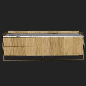 SketchUp模型丨单体模型[北欧家具]民宿风柜子 丨MX00494