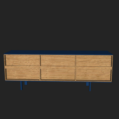 SketchUp模型丨单体模型[北欧家具]民宿风柜子 丨MX00496