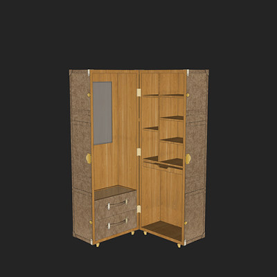 SketchUp模型丨单体模型[北欧家具]民宿风柜子 丨MX00498