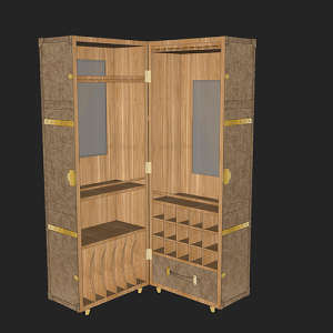 SketchUp模型丨单体模型[北欧家具]民宿风柜子 丨MX00499