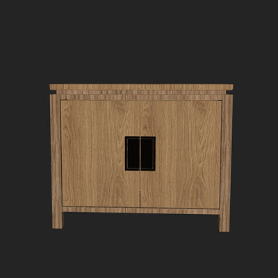 SketchUp模型丨单体模型[北欧家具]民宿风柜子 丨MX00519