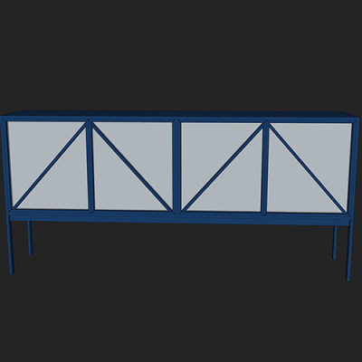 SketchUp模型丨单体模型[北欧家具]民宿风柜子 丨MX00521