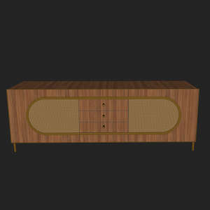 SketchUp模型丨单体模型[北欧家具]民宿风柜子 丨MX00523