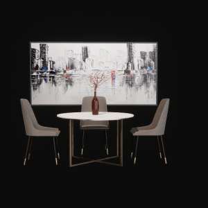 SketchUp模型丨模型库[单体模型]客厅餐桌椅 丨DT000359