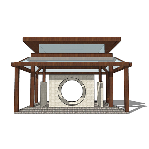 SketchUp模型丨景观模型丨新中式景观亭丨ID_JG010002