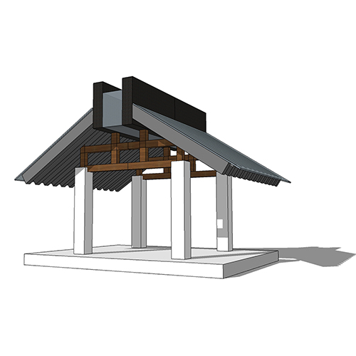 SketchUp模型丨景观模型丨新中式景观亭丨ID_JG010005