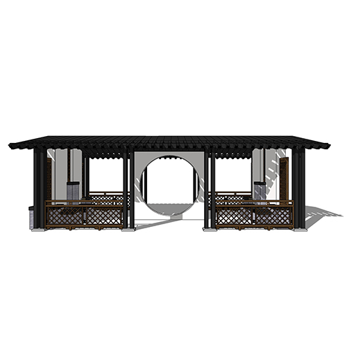 SketchUp模型丨景观模型丨新中式景观亭丨ID_JG010006