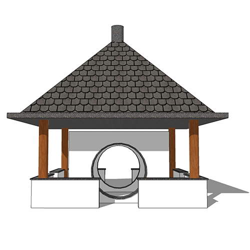 SketchUp模型丨景观模型丨新中式景观亭丨ID_JG010009