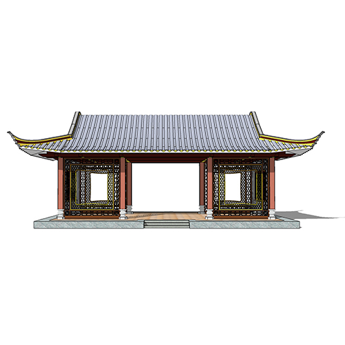 SketchUp模型丨景观模型丨新中式景观亭丨ID_JG010013