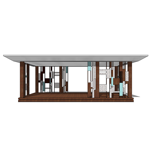 SketchUp模型丨景观模型丨新中式景观亭丨ID_JG010018