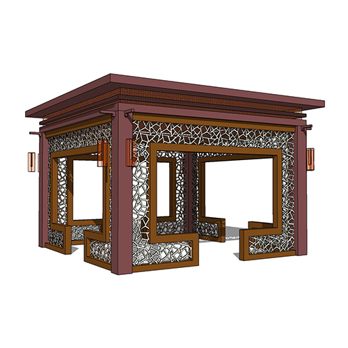 SketchUp模型丨景观模型丨新中式景观亭丨ID_JG010019