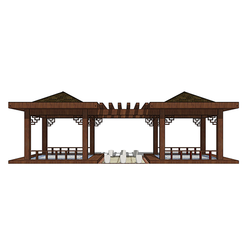 SketchUp模型丨景观模型丨新中式景观亭丨ID_JG010020