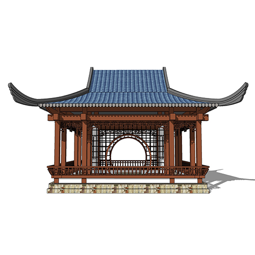 SketchUp模型丨景观模型丨新中式景观亭丨ID_JG010025