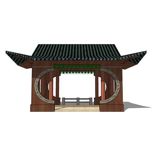 SketchUp模型丨景观模型丨新中式景观亭丨ID_JG010026